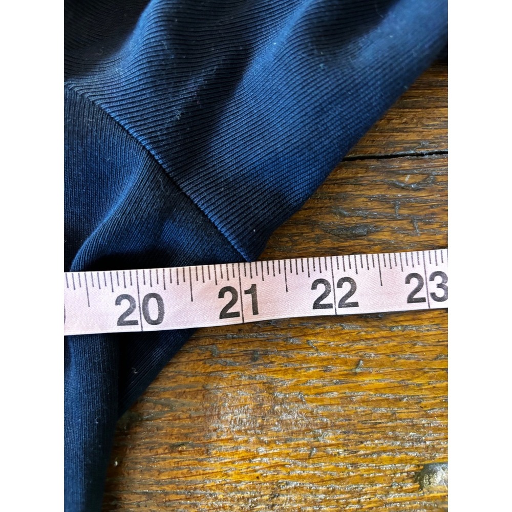Lauren Ralph Lauren Navy Blue Suede Trim V-Neck Long Sleeve Tunic Top XL - Picture 11 of 12